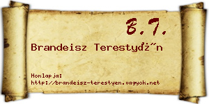 Brandeisz Terestyén névjegykártya